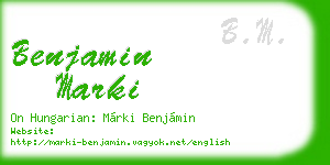 benjamin marki business card