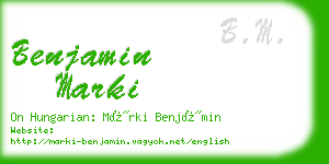 benjamin marki business card